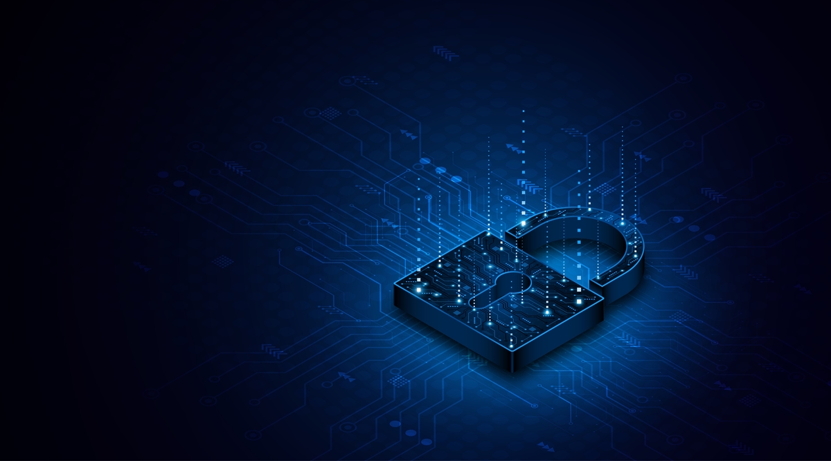Lock icon. Cyber security and data protection concepts and privacy