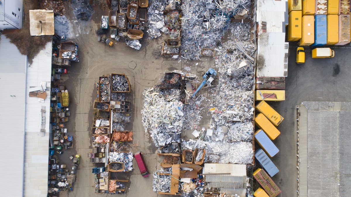 Junkyard – aerial view